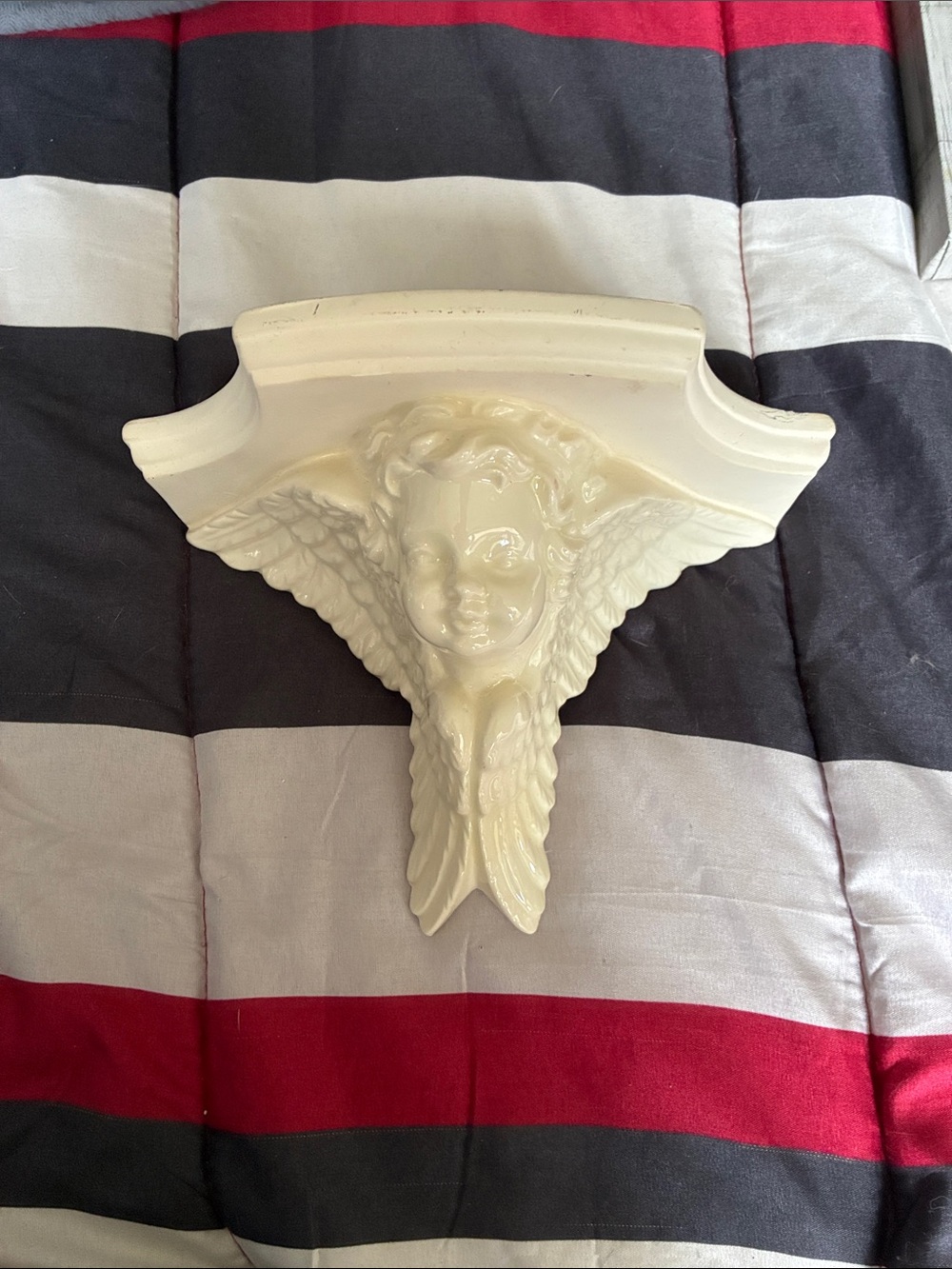 Cream Cherub Wall Shelf Accent - Decorative Home Wall Decor